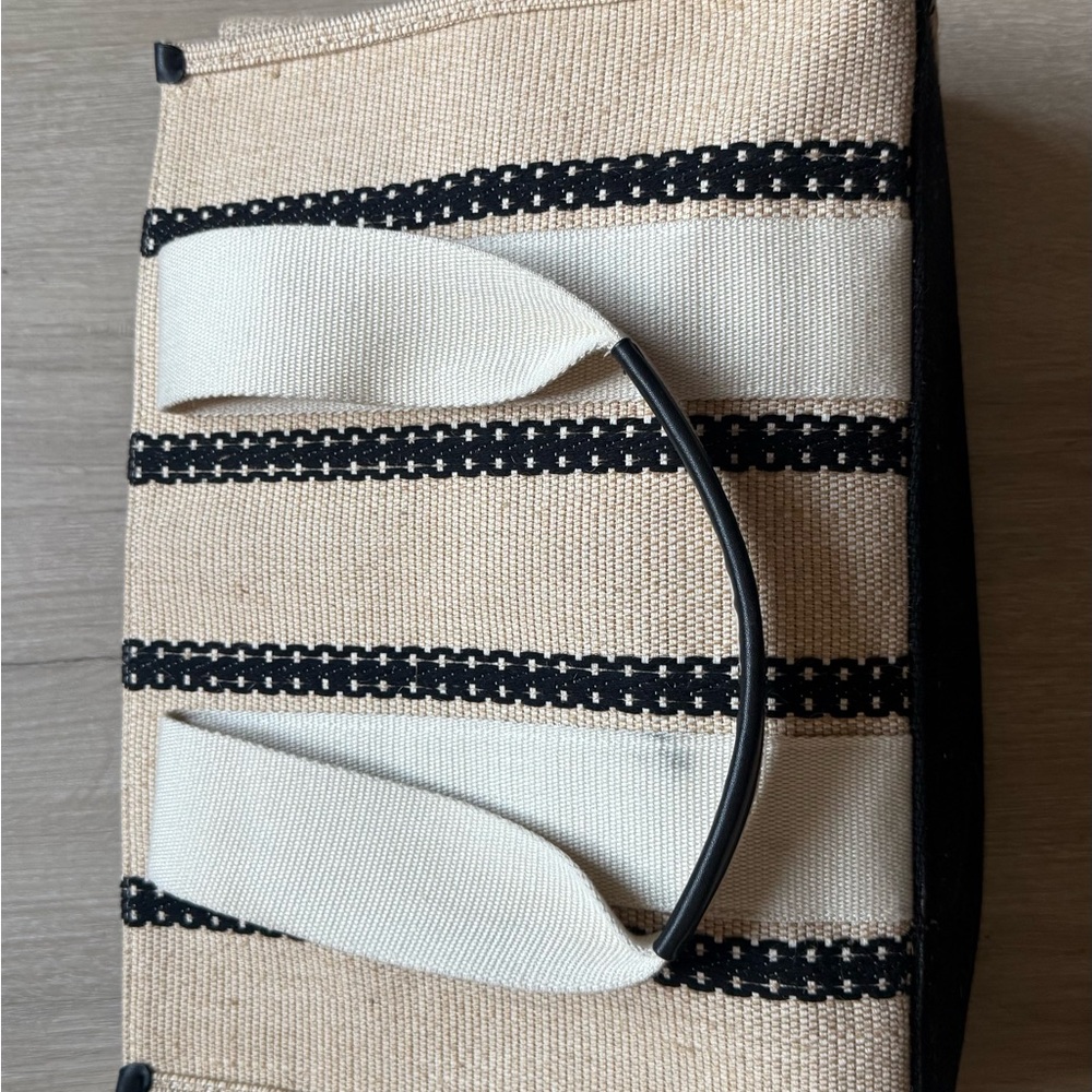 Striped Canvas Tote Bag